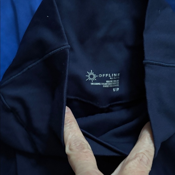 Lot of Aerie Leggings - Black/blue are small worn 2x.  Brown xs $55 for all - Picture 3 of 5